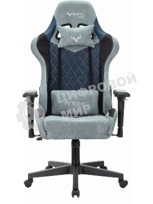 Кресло Бюрократ VIKING 7 KNIGHT BL FABRIC синий, ткань, 120 кг, механизм качания