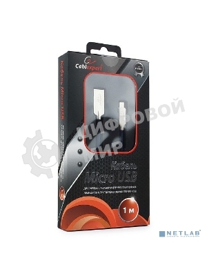 Кабель USB2.0 Cablexpert CC-P-mUSB02Bl-1M, AM/microB, серия Platinum, длина 1м, синий, блистер