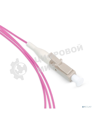 Пигтейл Cabeus, LC/UPC, OM4 50/125, 1,5м, серый хвостовик, розовый