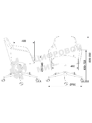 Кресло компьютерное Бюрократ CH-380SL янтарный Italia 9, крестовина металл хром