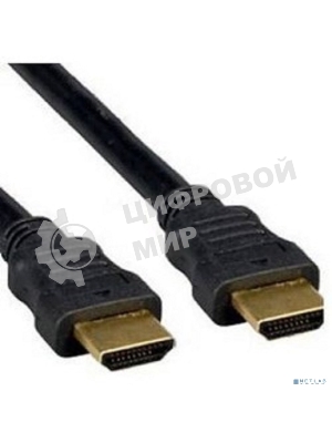 Кабель Cablexpert HDMI CC-HDMI490-15, 19M/19M, v2.0, медь, позол.разъемы, экран, плоский кабель, 1м, черный, пакет