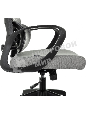 Кресло руководителя Бюрократ Sigma 2 серый, сетка/ткань, крестов. пластик