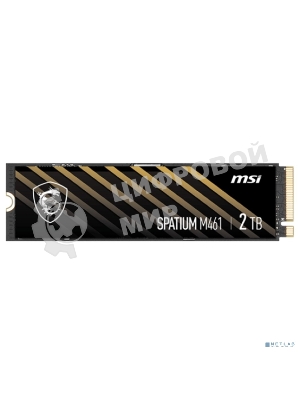 Накопитель SSD MSI SPATIUM M461, 2TB, M.2 2280, PCIe 4.0 x4, NVMe, R/W 5000/4200