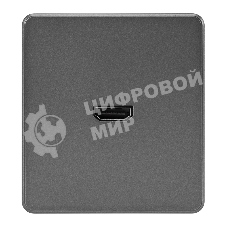 Розетка Kranz ROUND HDMI с/у титан