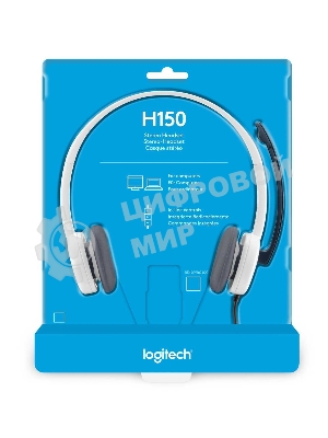 Гарнитура Logitech H150 белый, проводная, 3.5 мм