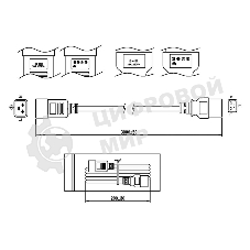 Кабель Hyperline PWC-IEC19-IEC20-1.8-BKКабель питания IEC 320 C19 - IEC 320 C20 (3x1.5), 1.8 м