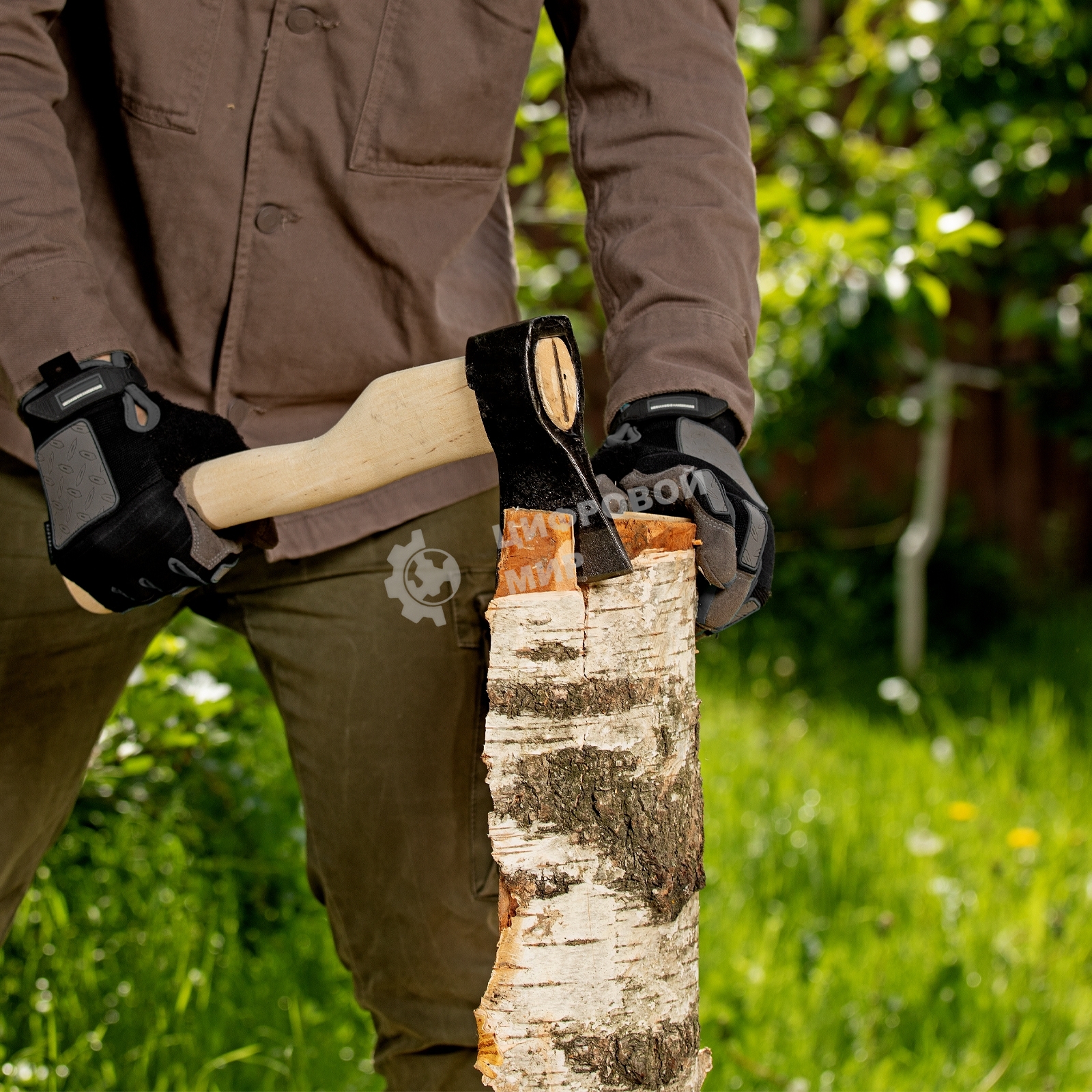 Топор кованый, в сборе, 680/900 г, деревянное топорище, 400 мм, Б, (Ижевск) Россия