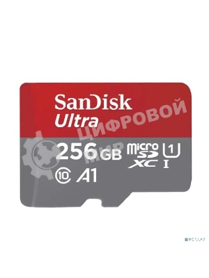 Флеш карта microSD 256Gb SanDisk microSDXC Class 10 Ultra UHS-I U1 A1 120Mb/s