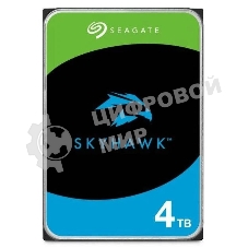Жесткий диск HDD Seagate 4Tb 5400Rpm SATA3 Surveillance Skyhawk 256Mb 3.5