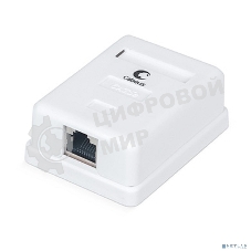 Розетка в сборе Cabeus, 1x RJ45(8P8C), кат. 5е, экр., внешняя, белый, (WS-8P8C-Cat.5e-SH-1)
