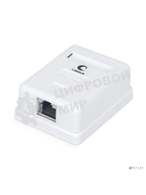 Розетка в сборе Cabeus, 1x RJ45(8P8C), кат. 5е, экр., внешняя, белый, (WS-8P8C-Cat.5e-SH-1)