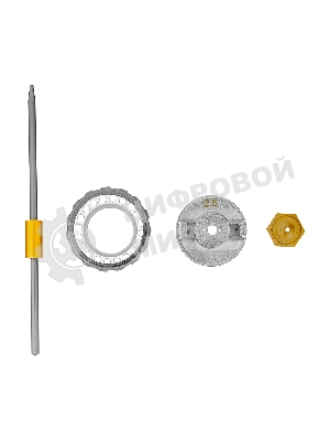 Ремкомплект для краскораспылителя Matrix 4 предмета: сопло 2,5 мм, игла, форсунка, зажим сопла