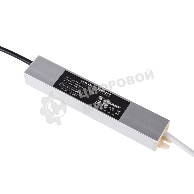 Источник питания Rexant тонкий 220 V AC/24 V DC 1 А 24 W с проводами, влагозащищенный (IP67)