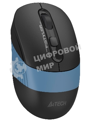 Мышь беспроводная A4Tech Fstyler FB10C черный/синий, 2000 dpi, радиоканал, Bluetooth, USB, кнопки - 4