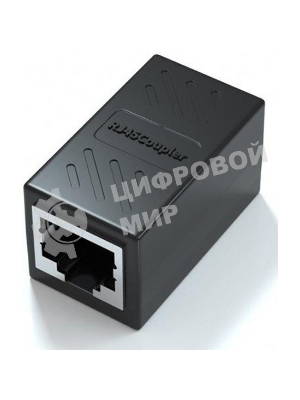Модуль RJ-45 (F) <->RJ-45(F),FTP, проходной, ABS пластик, черный, cat.5e VCOM CT251S