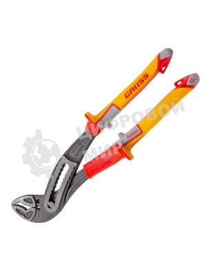 Клещи переставные Gross диэлектрические рукоятки до 1000 В, 240 мм