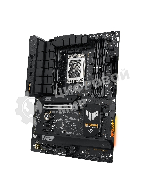Материнская плата ASUS TUF GAMING B760-PLUS WIFI, LGA 1700, Intel B760, 4xDDR5, 4xSATA, 3xM.2, 1xPCI-E 5.0 x16, 1xPCI-E 3.0 x4, 1xUSB-A 3.2 Gen 2, 3xUSB-A 3.2 Gen 1, 1xUSB-C 3.2 Gen 2x2, 1x2.5Gb LAN, 5x3.5 мм, 7.1, Wi-Fi 6, Bluetooth 5.2, Standard-ATX