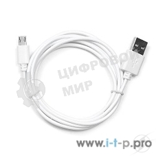 Кабель USB2.0 Pro Cablexpert CC-mUSB2-AMBM-6W, AM/microBM 5P, 1.8м, экран, белый, пакет