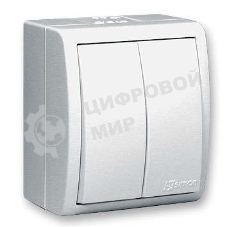 Выключатель 2-кл. ОП Simon15 10А IP54 белый Simon 1594398-030