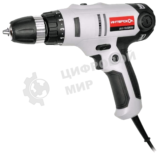 Дрель-шуруповерт ИНТЕРСКОЛ ДШ-10/320Э2, 320 Вт, 35 Нм, щеточный