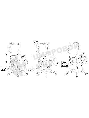 Кресло руководителя Бюрократ Sigma 2 серый, сетка/ткань, крестов. пластик