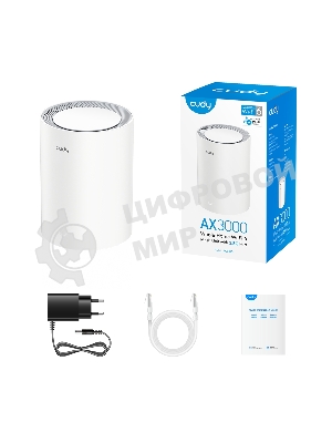 Бесшовный Mesh роутер Cudy M1800 (M1800 1-PACK) AX1800 10/100/1000BASE-TX/Wi-Fi белый