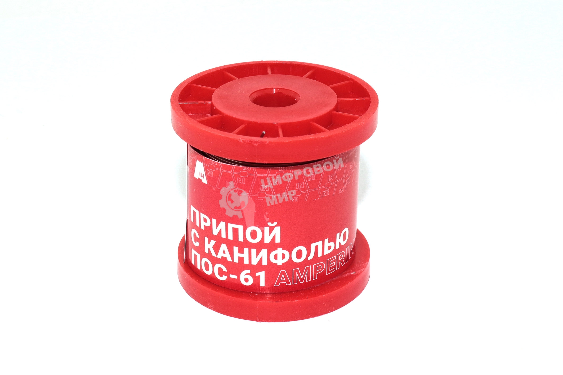 Припой с канифолью ПОС-61 Amperin S61-0.810R диаметр 0,8 мм 100 г.