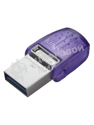 Флешка USB Kingston DataTraveler microDuo 3C (DTDUO3CG3/256GB), 256Gb, USB 3.2 Gen 1/Type-C, R/W 200/15, фиолетовый