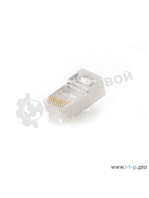Вилка RJ-45 (8P8C) PLUG5SP/10 универсальная cat.5e экранированная, контакты 30 микродюймов