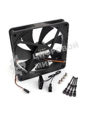 Вентилятор для корпуса Gembird черный, 140 мм, 2000 об/мин, 25.5 дБ, 3 pin