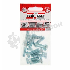 Болт М8х25 с шестигранной головкой цинк. DIN 933 (уп. 12 шт) класс прочности 8.8. пакет Tech-Krep 102968