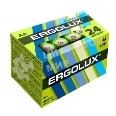 Элемент питания алкалиновый Ergolux LR6 Alkaline BP-24 (уп.24шт)