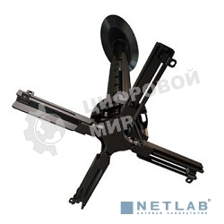 Крепеж Wize Pro PR11A Универсальный потолочный комплект Wize PR11A состоящий из крепления+штанги 15-28 см +площадки к потолку для проектора, наклон +/- 25°, поворот +/- 6°, вращение 360°, до 23 кг, черный