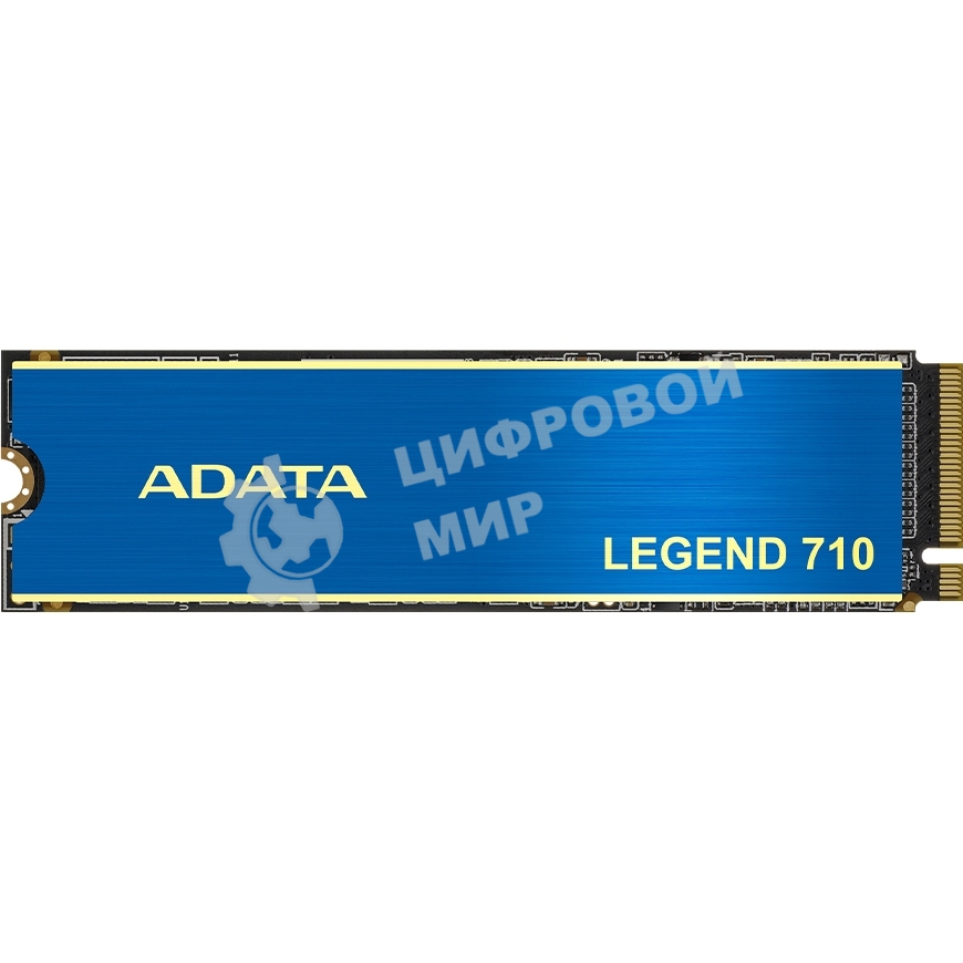 Накопитель SSD ADATA LEGEND 710, 256Gb, PCIe 3.0 x4, M.2 2280, NVMe, R/W 2100/1000, с радиатором
