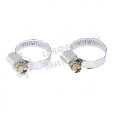 Хомуты металлические Сибртех стандартное болтовое крепление 20-32 мм, ширина 9 мм, 2 шт.