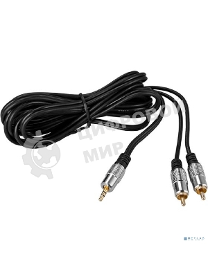 Шнур Rexant Стерео 3,5 мм - 2 RCA 3 м (GOLD-металл)