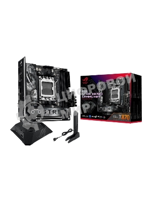Материнская плата ASUS ROG STRIX X870-I GAMING WIFI, AM5, AMD X870, 2xDDR5, 2xSATA, 2xM.2, 1xPCI-E 5.0 x16, 1xHDMI, 2xUSB-C USB4, 1xUSB-C 10Gbps, 4xUSB-A 10Gbps, 1x 2.5Gb LAN, 2x3.5 мм, Mini-ITX
