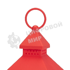 Декоративный фонарь Neon-night со свечкой, красный корпус, размер 10,5х10,5х24см, теплый белый