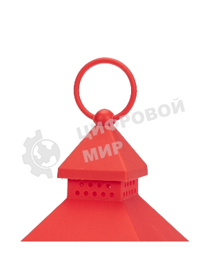 Декоративный фонарь Neon-night со свечкой, красный корпус, размер 10,5х10,5х24см, теплый белый