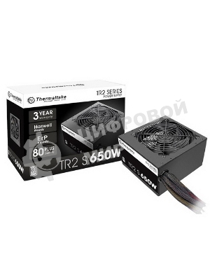Блок питания Thermaltake TR2 S 650W Retail (PS-TRS-0650NPCWEU-2), 650Вт, 80 PLUS,120мм, черный
