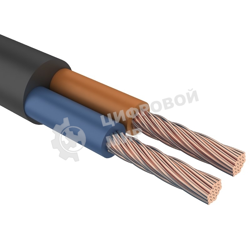 Провод соединительный ПВС 2х1,5 мм² 150 м белый ГОСТ 7399-97