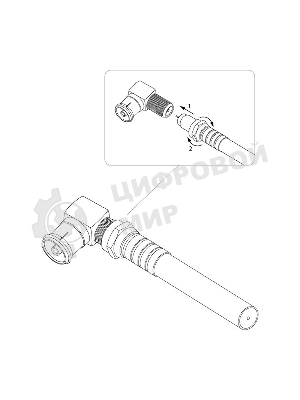 Переход гнездо F-гнездо TV угловой Rexant