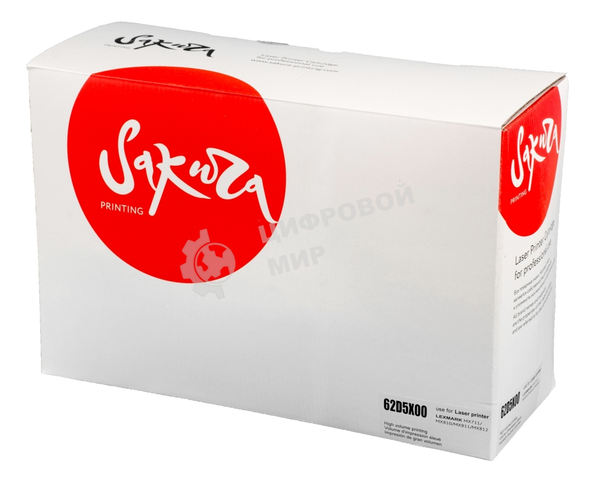 Картридж лазерный Sakura 62D0XA0/62D5X00 для Lexmark MX711/810/811/812, черный, 45 000 к.