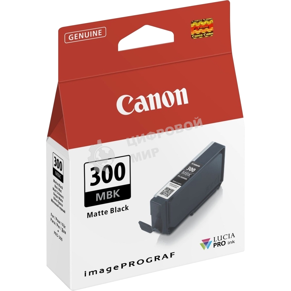 Картридж струйный Canon PFI-300 MBK EUR/OCN черный (1750 стр.) для Canon imagePROGRAF PRO-300