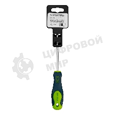 Отвертка Сибртех, SL5,0 х 100 мм, CrV, двухкомпонентная рукоятка