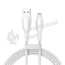 Кабель Rexant USB-A - Lightning для Apple, 2,4А, 1м, в белой нейлоновой оплетке