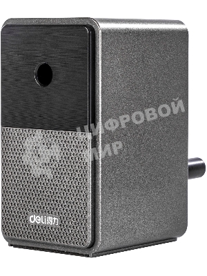 Точилка для карандашей механическая Deli 71160Black, 1 отверстие, пластик, черный