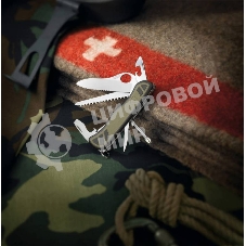 Нож перочинный Victorinox Military (0.8461.MWCH) 111мм 10функций зеленый/черный карт.коробка