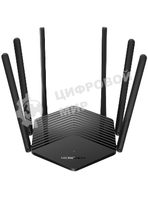 Роутер Mercusys AC1900 Wireless AC Gigabit Router, 600 Mbps at 2.4 GHz + 1300 Mbps at 5 GHz, 6×5dBi Fixed External Antennas with Beamforming, 2× G LAN Ports, 1× G WAN Port, Access Point Mode, 3X3 MU-MIMO, Parental Controls, Guest Network, Smart Connect