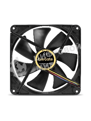 Вентилятор для корпуса ExeGate EX14025S4P-PWM черный, 140 мм, 1200 об/мин, 24 дБ, 4 pin